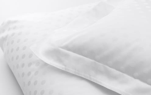 DUX bed linen superior satin dot white