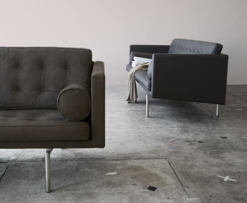 Ritzy 3-seater chrome nubuck tabacco