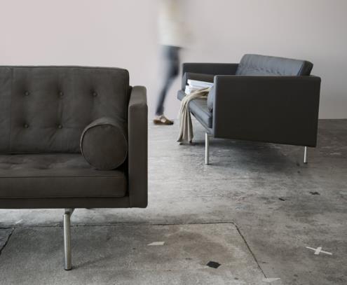 Ritzy 3-seater chrome nubuck tabacco